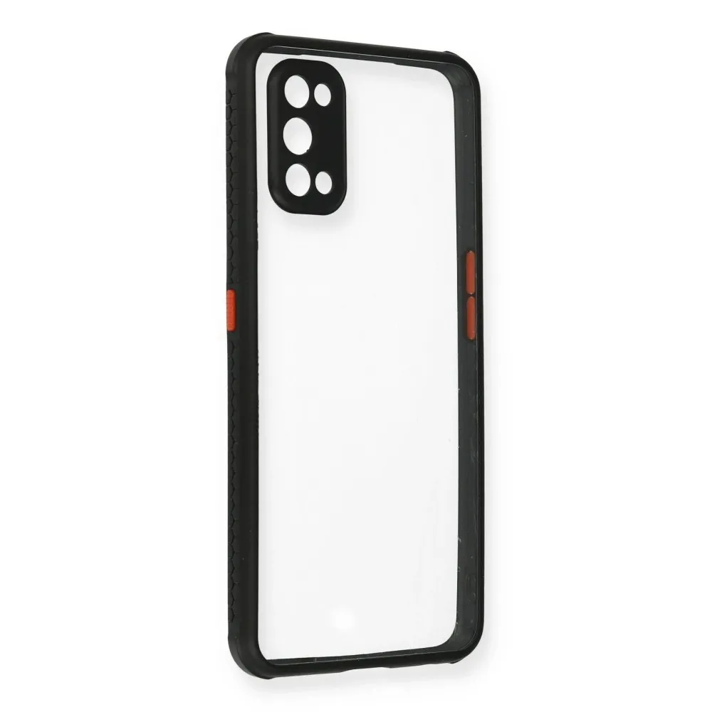 Newface Realme 7 Pro Kılıf Miami Şeffaf Silikon - Siyah