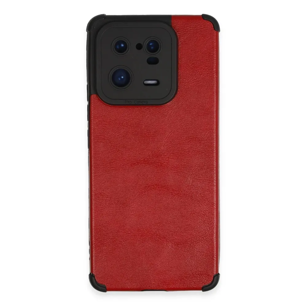 Newface Xiaomi Mi 13 Pro Kılıf Loop Deri Silikon - Kırmızı