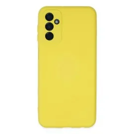 Newface Samsung Galaxy M23 Kılıf Nano Içi Kadife Silikon - Sarı