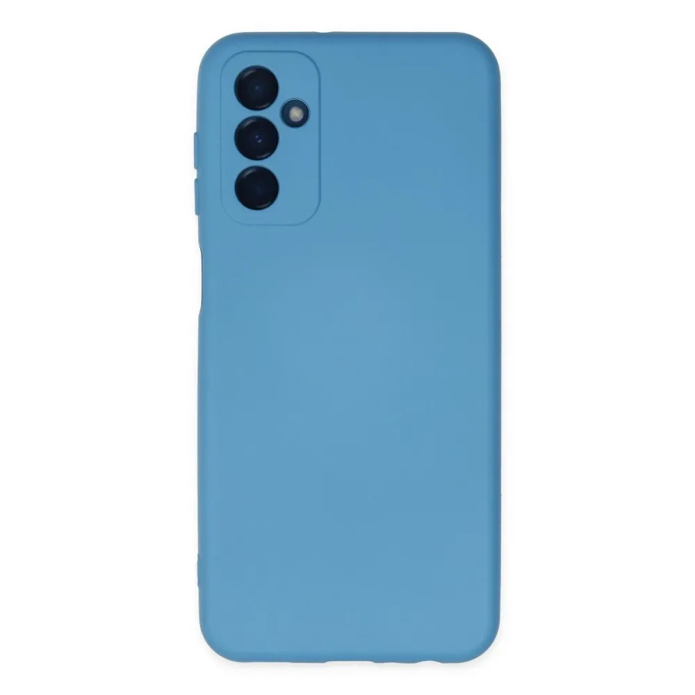 Newface Samsung Galaxy M23 Kılıf Nano Içi Kadife Silikon - Mavi