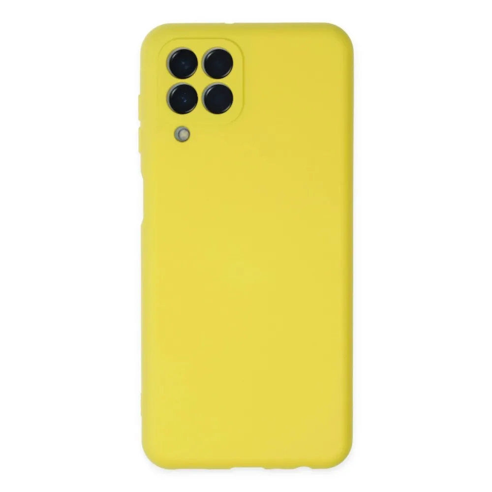 Newface Samsung Galaxy M33 Kılıf Nano Içi Kadife Silikon - Sarı