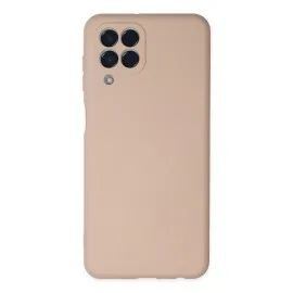 Newface Samsung Galaxy M33 Kılıf Nano Içi Kadife Silikon - Pudra