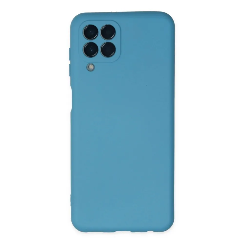 Newface Samsung Galaxy M33 Kılıf Nano Içi Kadife Silikon - Mavi