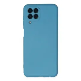 Newface Samsung Galaxy M33 Kılıf Nano Içi Kadife Silikon - Mavi
