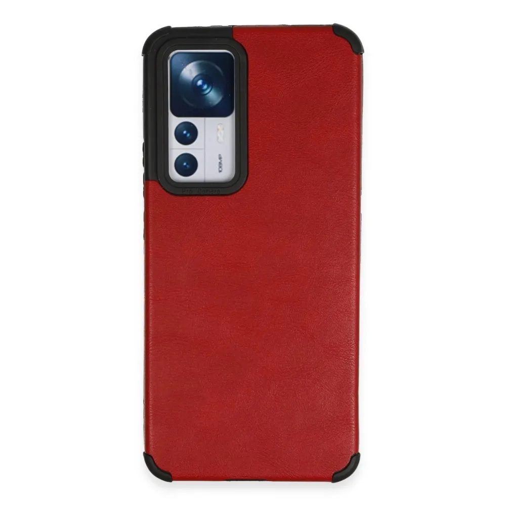 Newface Xiaomi Mi 12T Kılıf Loop Deri Silikon - Kırmızı