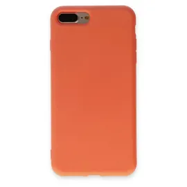 Newface Iphone 7 Plus Kılıf Nano Içi Kadife Silikon - Turuncu