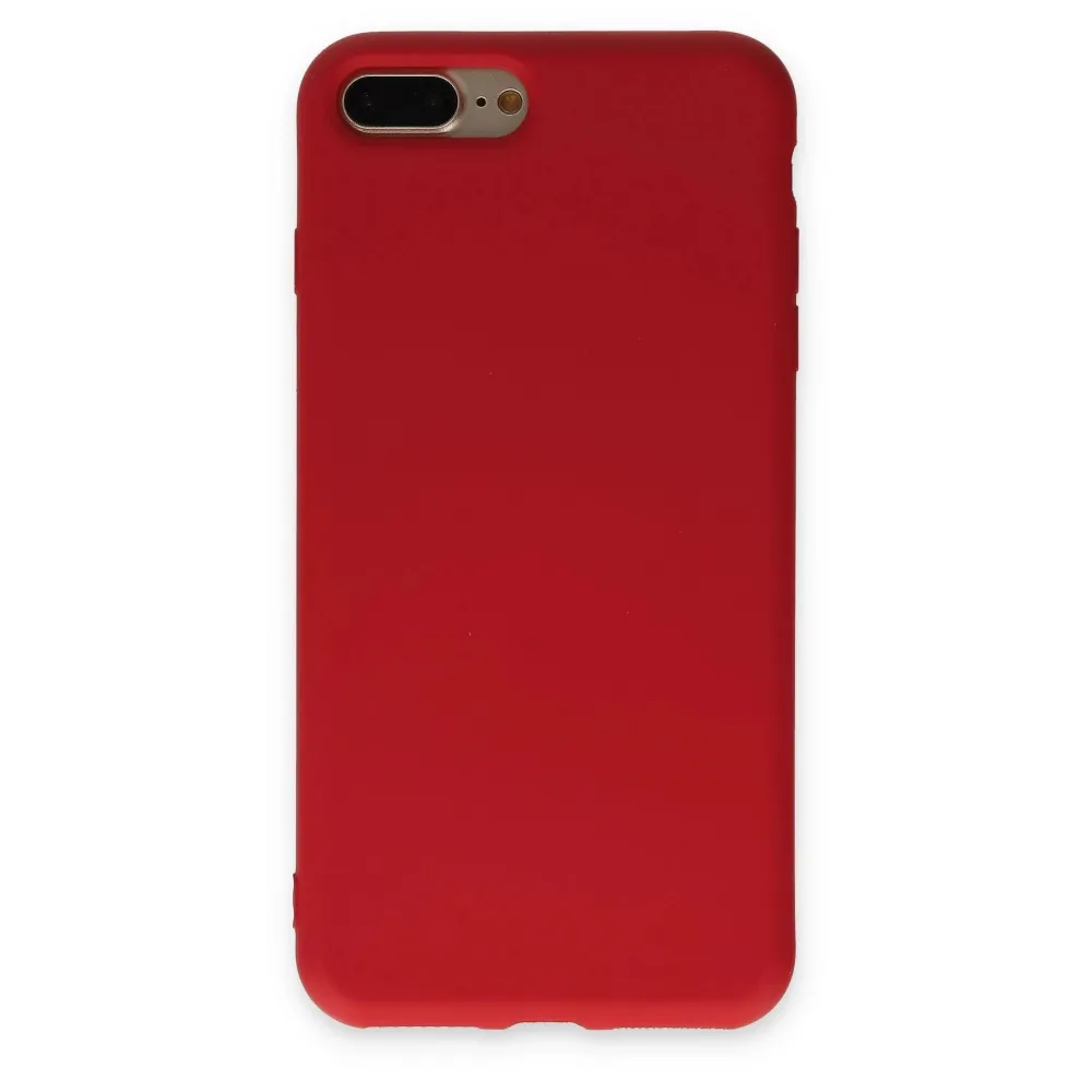 Newface Iphone 7 Plus Kılıf Nano Içi Kadife Silikon - Kırmızı