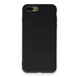 Newface iPhone 7 Plus Kılıf Nano içi Kadife Silikon - Siyah