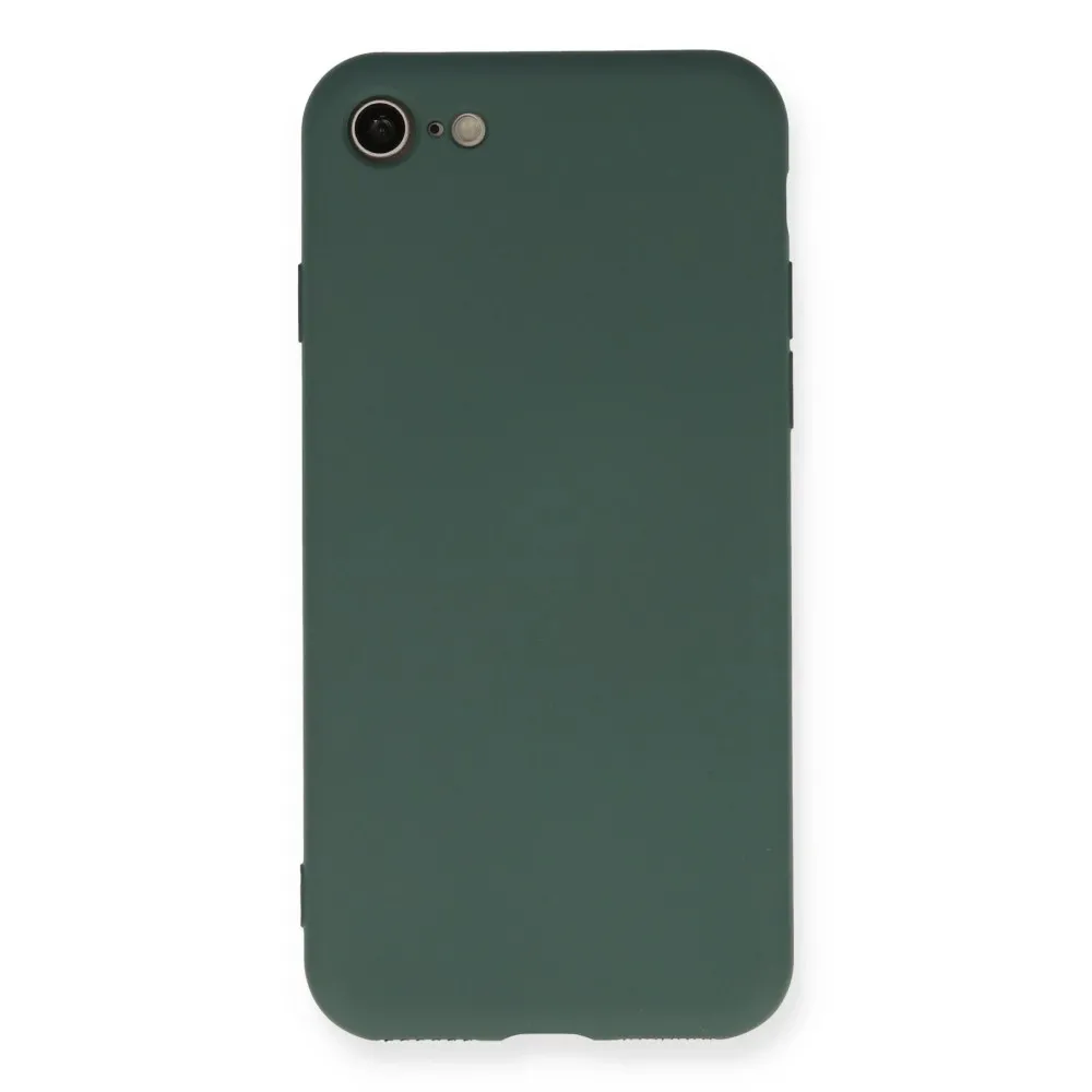 Newface Iphone 7 Kılıf Nano Içi Kadife Silikon - Koyu Yeşil
