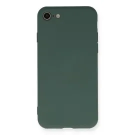 Newface Iphone 7 Kılıf Nano Içi Kadife Silikon - Koyu Yeşil