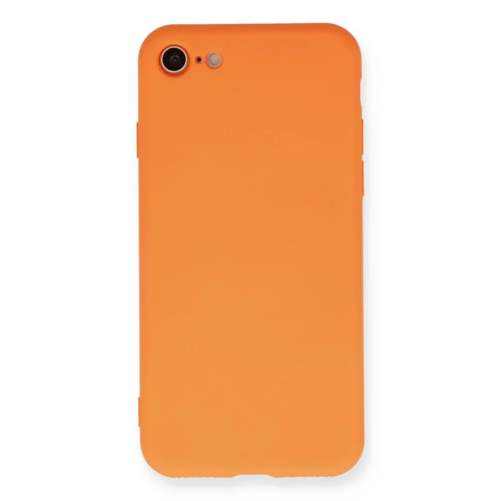 Newface Iphone 7 Kılıf Nano Içi Kadife Silikon - Turuncu