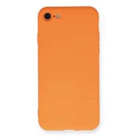 Newface Iphone 7 Kılıf Nano Içi Kadife Silikon - Turuncu
