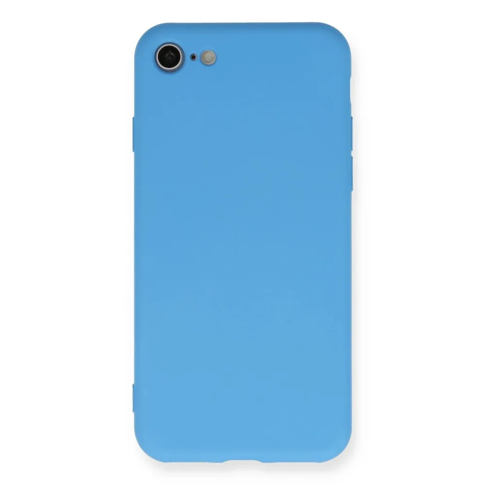 Newface Iphone 7 Kılıf Nano Içi Kadife Silikon - Mavi