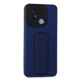 Newface Xiaomi Redmi 12C Kılıf Mega Standlı Silikon - Mavi