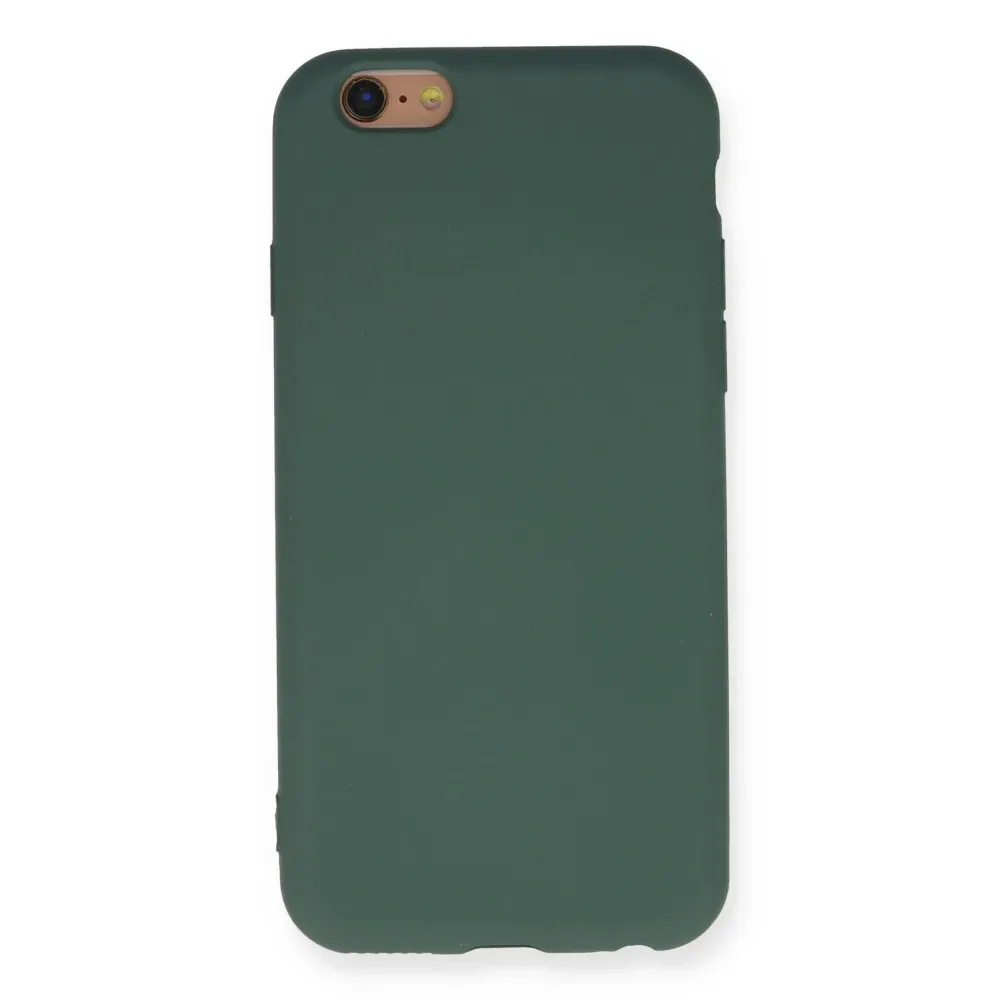 Newface Iphone 6 Kılıf Nano Içi Kadife Silikon - Koyu Yeşil