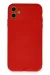 Newface Iphone 11 Kılıf Nano Içi Kadife Silikon - Kırmızı