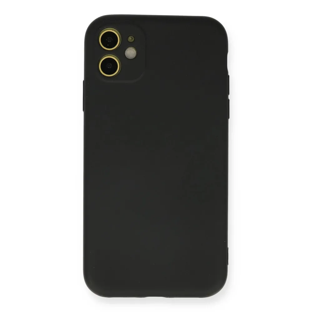 Newface Iphone 11 Kılıf Nano Içi Kadife Silikon - Siyah