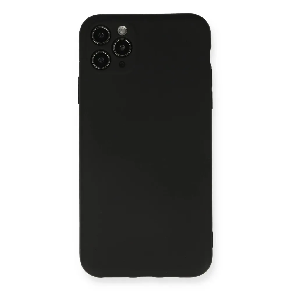 Newface Iphone 11 Pro Max Kılıf Nano Içi Kadife Silikon - Siyah