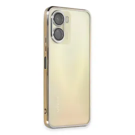 Newface Vivo Y16 Kılıf Razer Lensli Silikon - Gold
