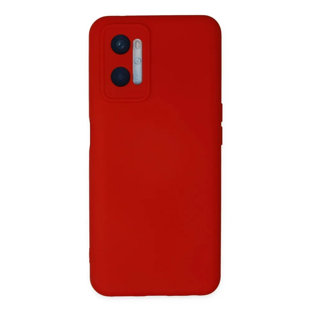 Newface Oppo A96 Kılıf Nano Içi Kadife Silikon - Kırmızı