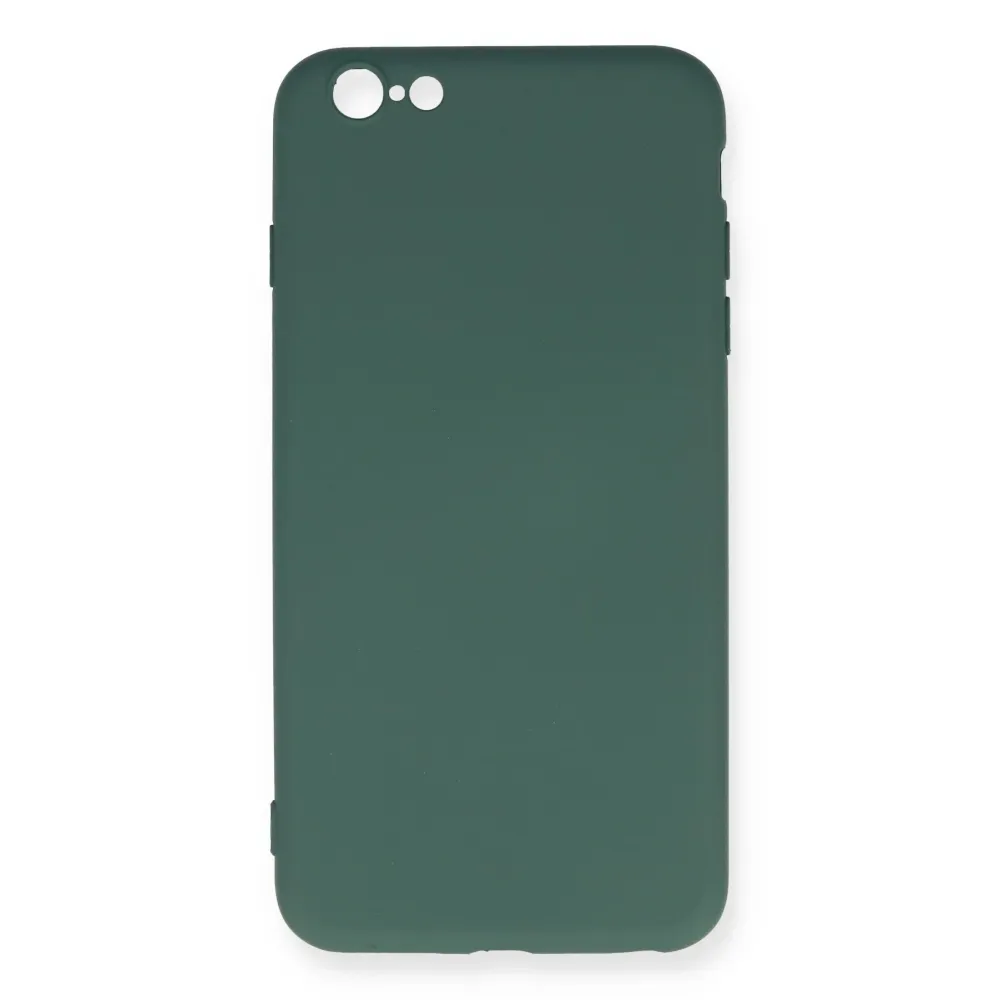 Newface Iphone 6 Plus Kılıf Nano Içi Kadife Silikon - Koyu Yeşil