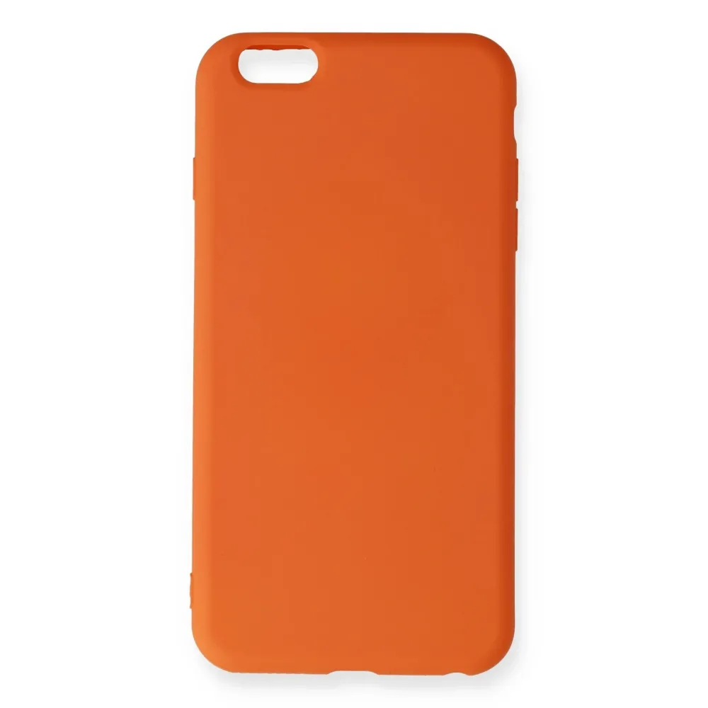 Newface Iphone 6 Plus Kılıf Nano Içi Kadife Silikon - Turuncu