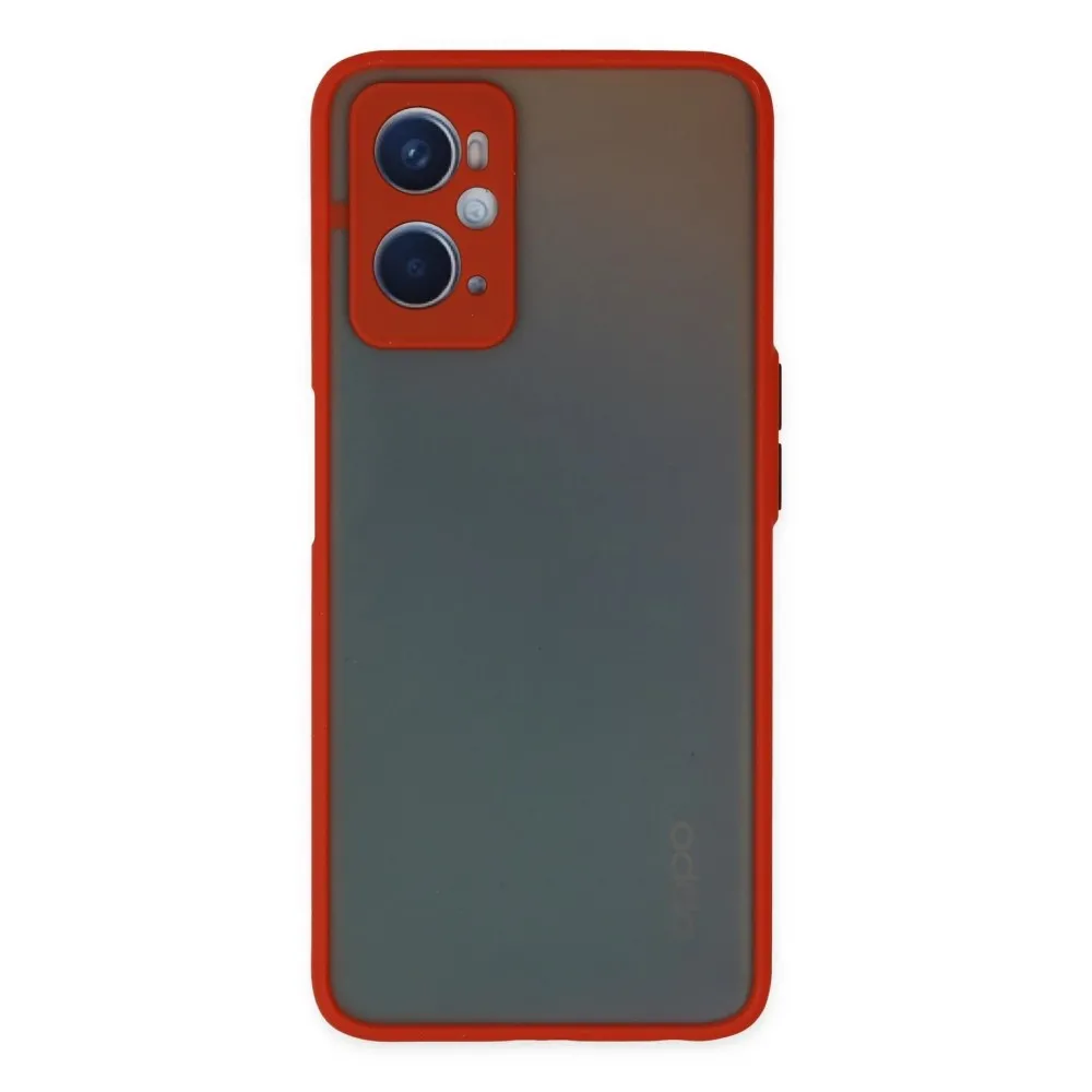 Newface Oppo A96 Kılıf Montreal Silikon Kapak - Kırmızı