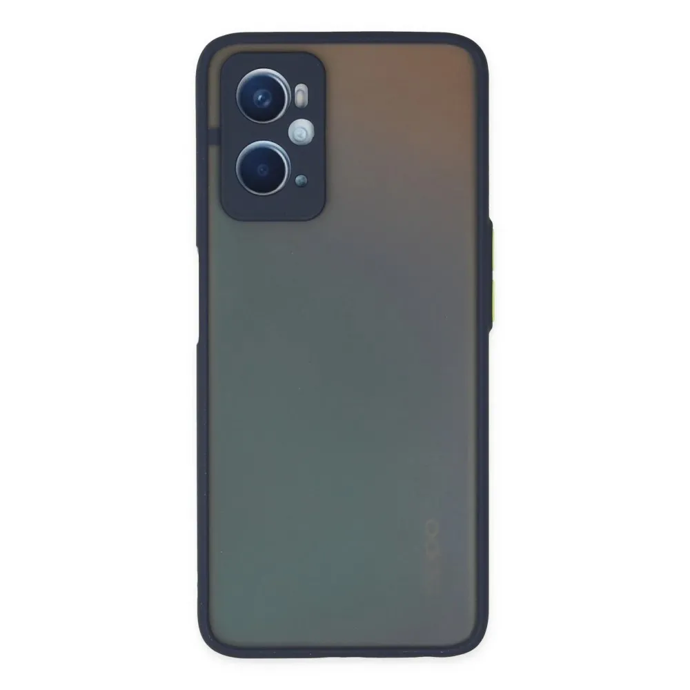 Newface Oppo A96 Kılıf Montreal Silikon Kapak - Lacivert