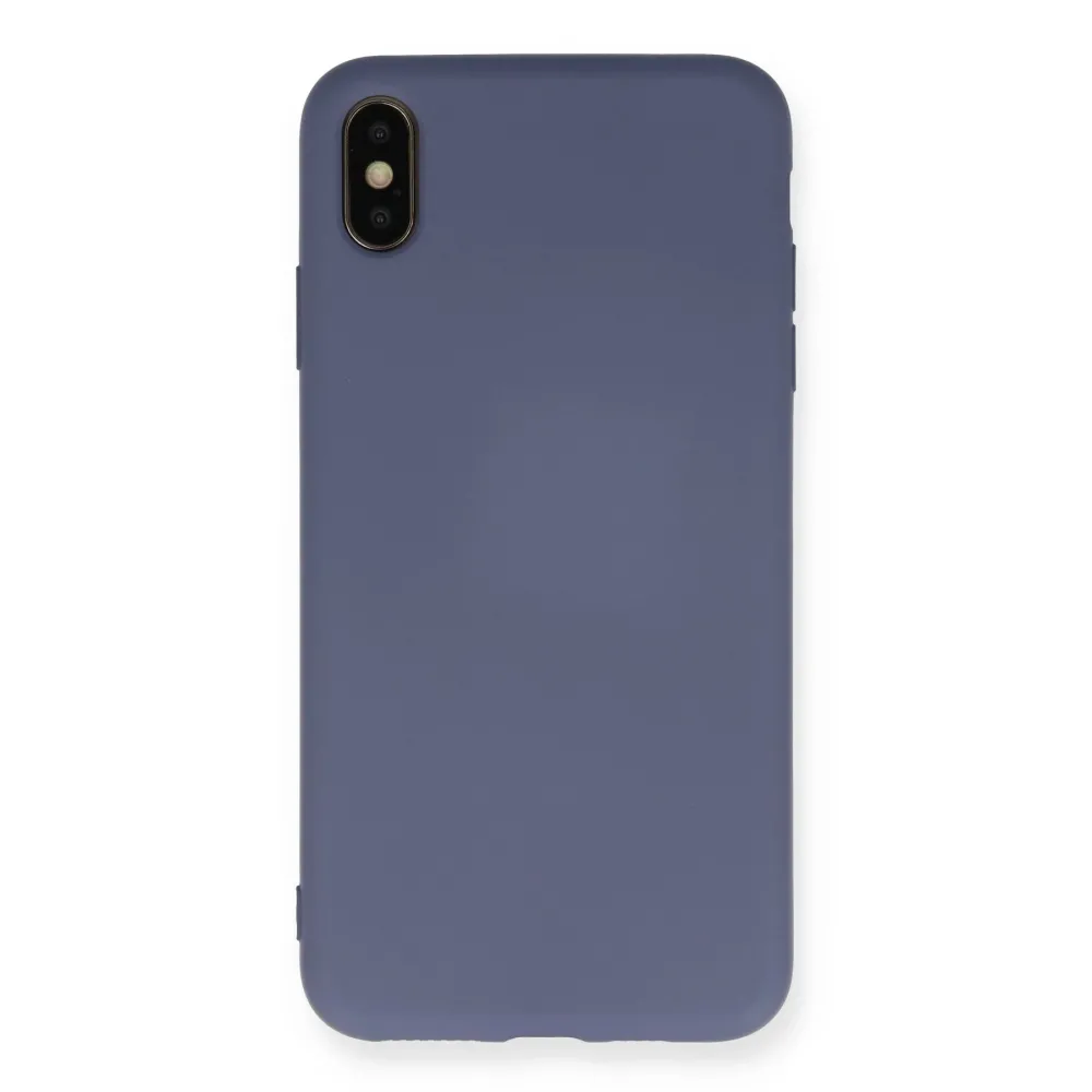 Newface Iphone Xs Max Kılıf Nano Içi Kadife Silikon - Gri