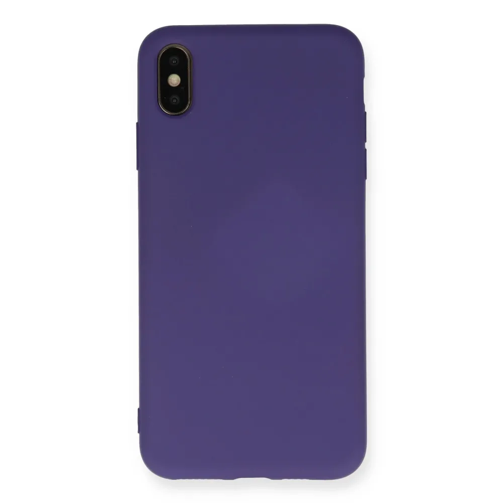 Newface Iphone Xs Max Kılıf Nano Içi Kadife Silikon - Mor