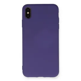Newface Iphone Xs Max Kılıf Nano Içi Kadife Silikon - Mor