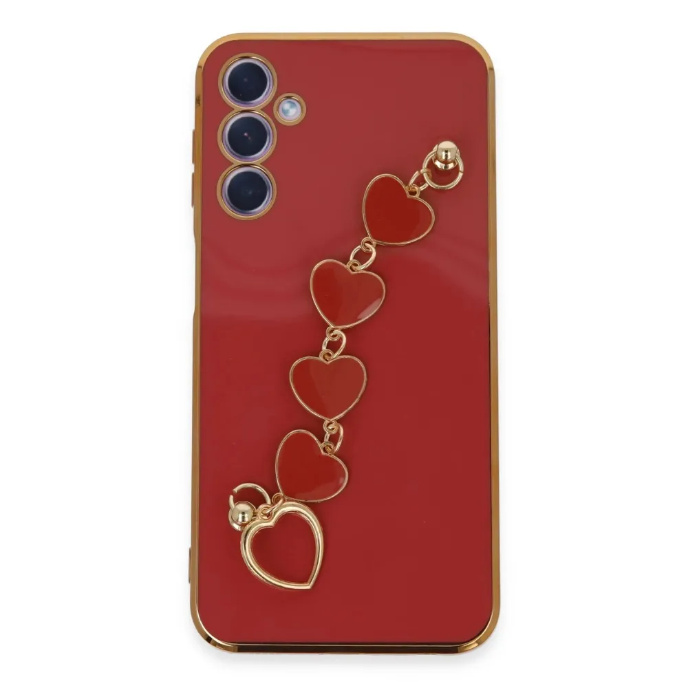 Newface Samsung Galaxy A24 4G Kılıf Esila Silikon - Kırmızı