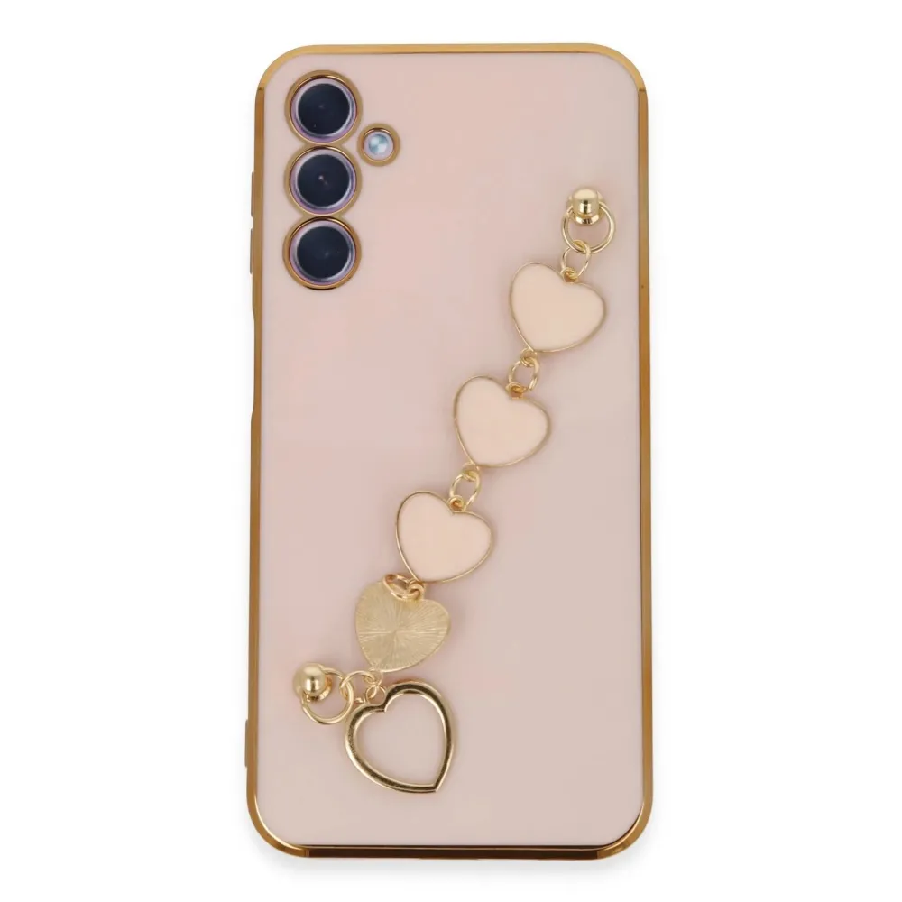 Newface Samsung Galaxy A24 4G Kılıf Esila Silikon - Pudra