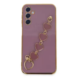 Newface Samsung Galaxy A24 4G Kılıf Esila Silikon - Mor