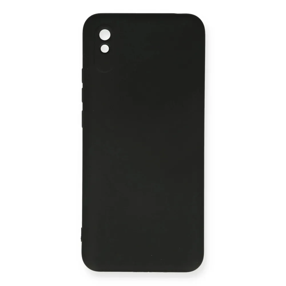 Newface Xiaomi Redmi 9A Kılıf Nano Içi Kadife Silikon - Siyah