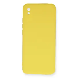Newface Xiaomi Redmi 9A Kılıf Nano Içi Kadife Silikon - Sarı