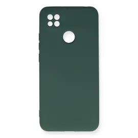 Newface Xiaomi Redmi 9C Kılıf Nano Içi Kadife Silikon - Koyu Yeşil