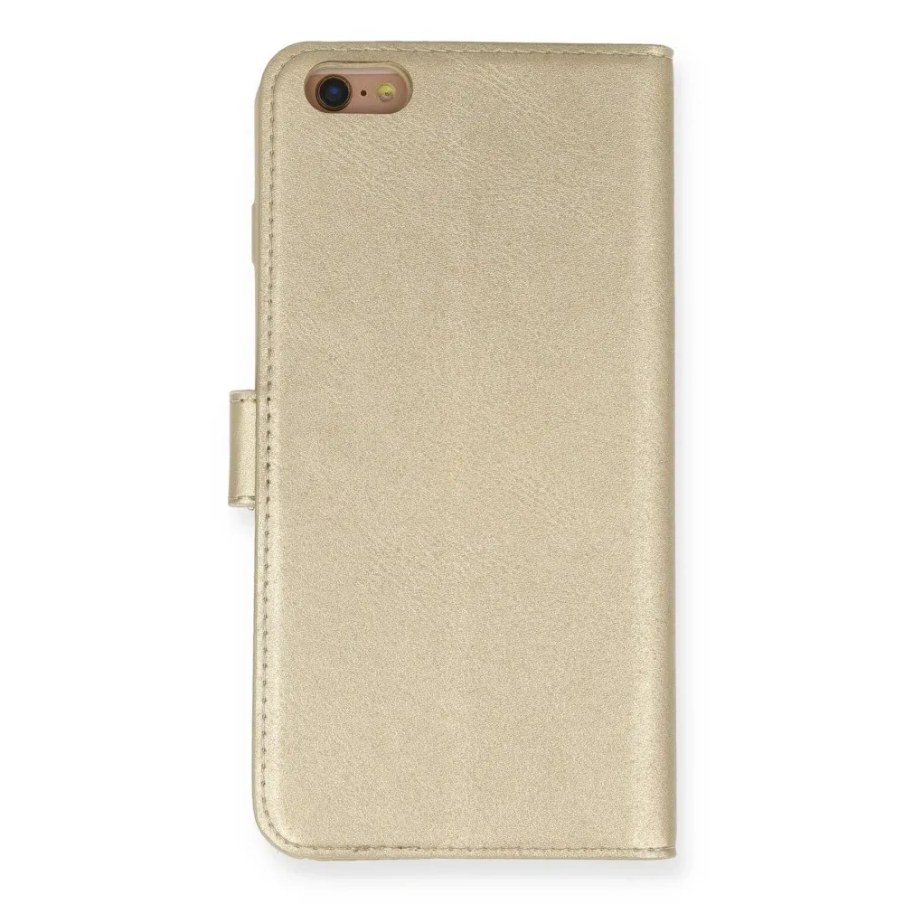 Newface iPhone 6 Plus Kılıf Trend S Plus Kapaklı Kılıf - Gold
