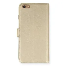 Newface iPhone 6 Plus Kılıf Trend S Plus Kapaklı Kılıf - Gold