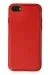 Newface Iphone 7 Kılıf Coco Deri Silikon Kapak - Kırmızı