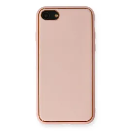 Newface iPhone 7 Kılıf Coco Deri Silikon Kapak - Pembe