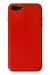 Newface Iphone 7 Plus Kılıf Coco Deri Silikon Kapak - Kırmızı