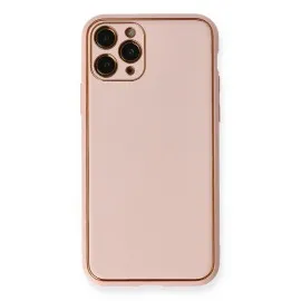 Newface Iphone 11 Pro Max Kılıf Coco Deri Silikon Kapak - Pembe