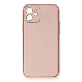 Newface Iphone 12 Kılıf Coco Deri Silikon Kapak - Pembe