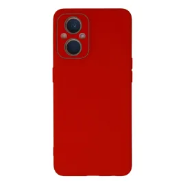 Newface Oppo Reno 7 Lite Kılıf Lansman Glass Kapak - Kırmızı