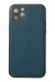 Newface Iphone 12 Pro Max Kılıf Coco Deri Silikon Kapak - Mavi