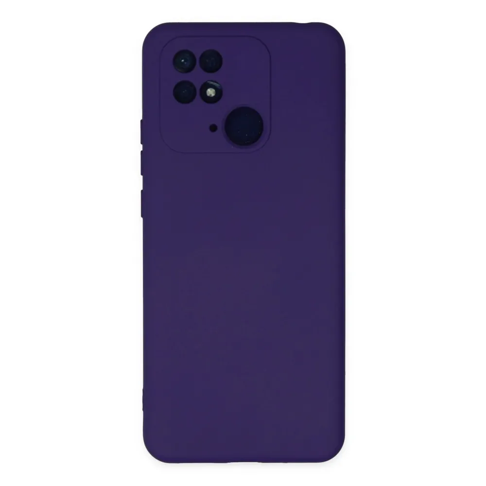 Newface Xiaomi Redmi 10C Kılıf Nano Içi Kadife Silikon - Mor