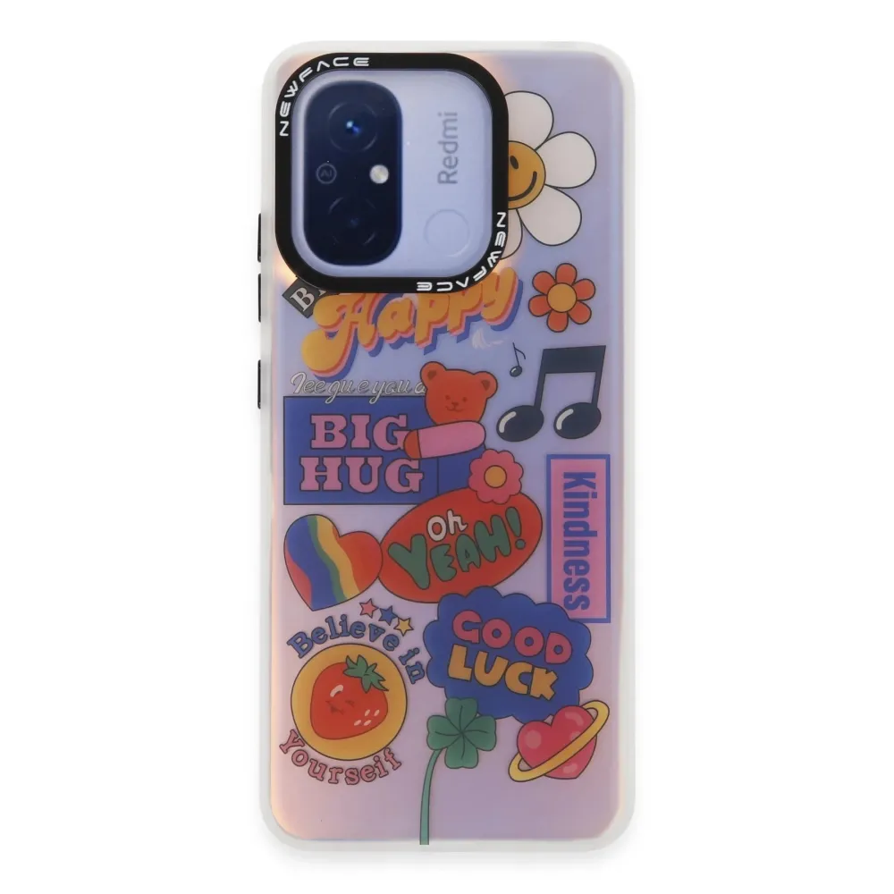 Newface Xiaomi Redmi 12C Kılıf Estoril Desenli Kapak - Estoril - 15