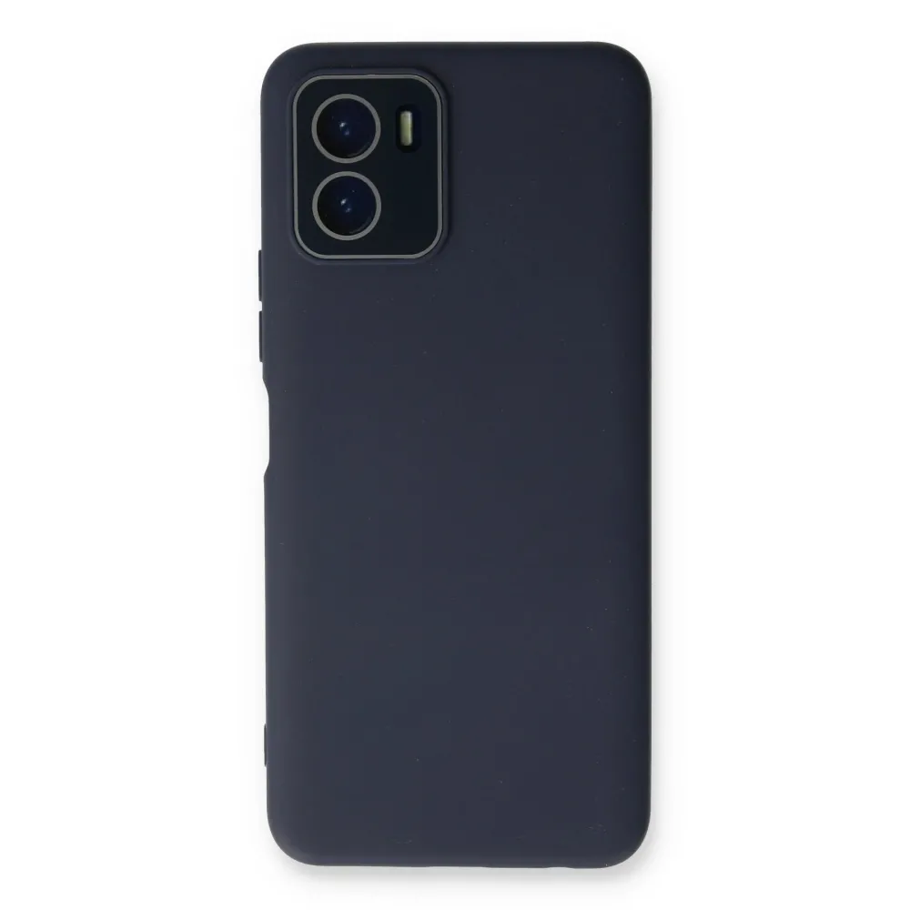 Newface Vivo Y15S Kılıf Lansman Glass Kapak - Lacivert