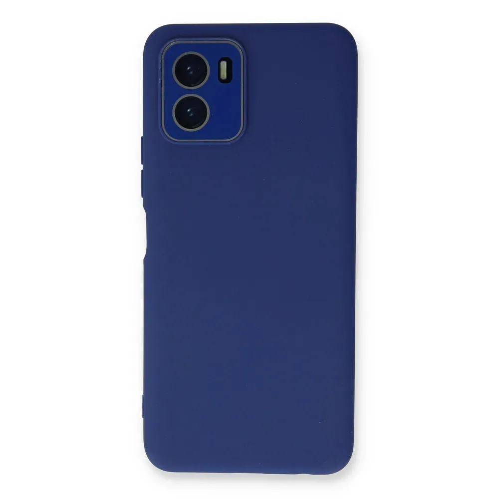 Newface Vivo Y15S Kılıf Lansman Glass Kapak - Sky Blue